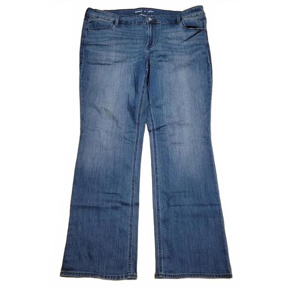 Old Navy Medium Wash Mid-Rise Boot-Cut Jeans Plus Size 20 - Picture 1 of 7